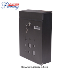 2021 New Design Hot Selling Metal Mail Box with 2 Keys for Home Outdoor Waterproof Letter Box/